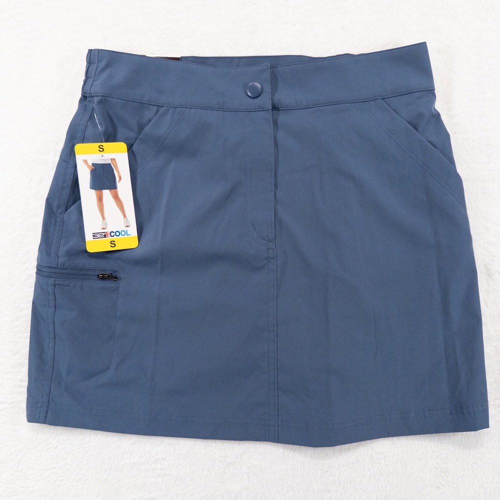 32 Degrees Cool Womens Skort Small Blue Active Golf Hiking Skirt With Shorts NEW